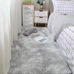 Tapetes Macios de Área Tapete de Quarto Fofinho Antiderrapante Tie-Dye Peludo Shag Confortável Tapete Fofo ao Lado da Cama Tapete de Sala de Estar