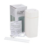 Umidificador de Ar 600ML com Dupla Saída de Spray, Difusor de Óleos Essenciais, Atomizador Silencioso e Luzes Coloridas Para Casa, Escritório ou Carro