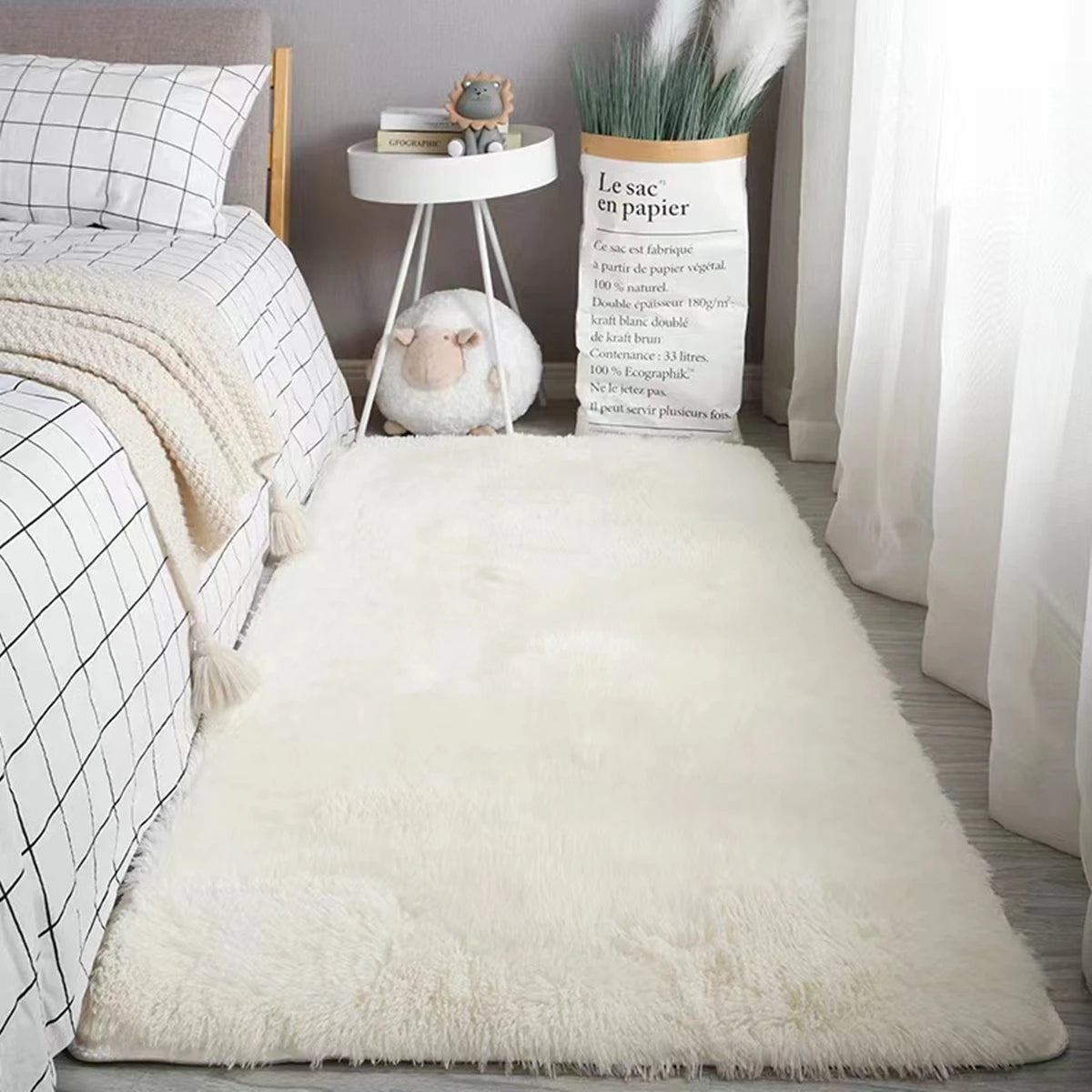Tapetes Macios de Área Tapete de Quarto Fofinho Antiderrapante Tie-Dye Peludo Shag Confortável Tapete Fofo ao Lado da Cama Tapete de Sala de Estar