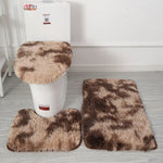 Conjunto de 3 Peças de Tampa de Assento de Vaso Sanitário Tapete de Banho Tapete para Piso do Banheiro Tapete Antiderrapante e Absorvente Decoração para Banheira