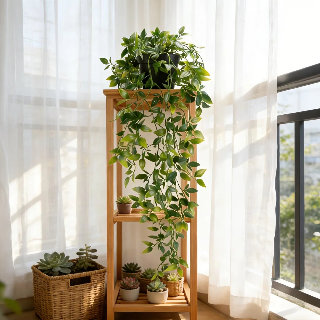 Decoração de Parede com Trepadeira Artificial Mandala Falsa para Sala, Escritório, Banheiro, Casamento, Festa, Jardim Primavera Sem Vaso